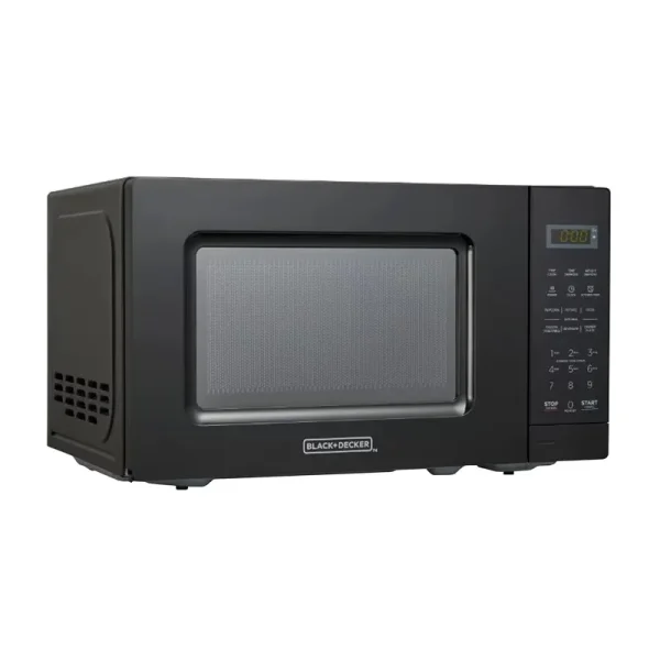 Black and Decker 0.7 cu ft LED Digital Microwave Oven in Black with Child Safety Lock