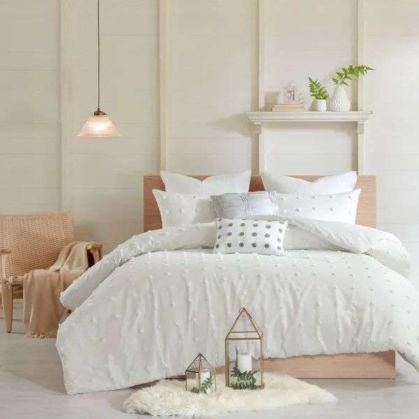 Urban Habitat - Brooklyn Cotton Jacquard Comforter Set - Ivory - Twin/Twin XL