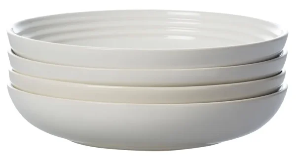 Le Creuset White Pasta Bowls, Set of 4