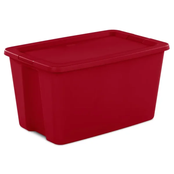 Sterilite Plastic Infra Tote Box - Red - 30 Gal