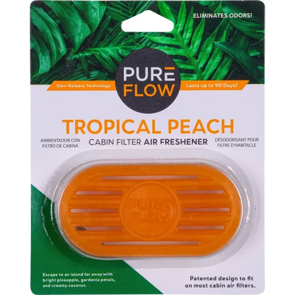 Tropical Peach, PureFlow Cabin Filter Air Freshener with Odor Eliminator, 1 Pack