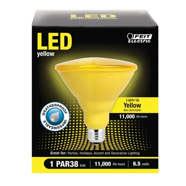 Feit Electric PAR38 LED Bulb Yellow 90W