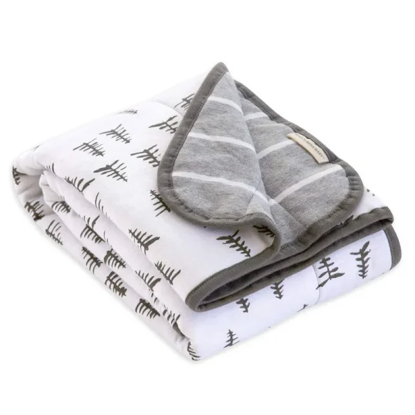 Burt's Bees Baby Organic Jersey Reversible Blanket - Pine Forest