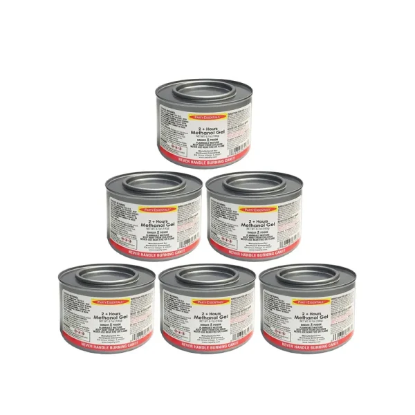Party Essentials Chafing Dish Jelled Methanol Warming Fuel, 6-Pack