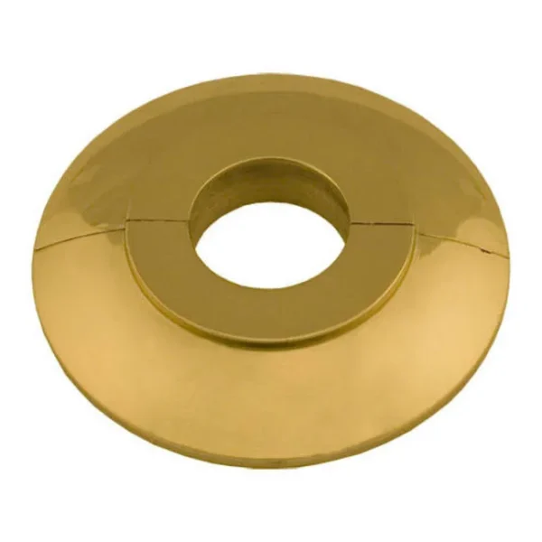 Signature Hardware 907303-1 Smooth Radiator Flange - Fits 1" IPS Pipe Polished Brass Rough Plumbing Pipe and Fittings Flanges