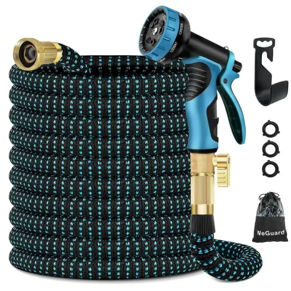 3/4 in. 100 ft. Expandable Garden Hose Flexible Water Hose with 10 Function Nozzle Durable 3750D Water Hose