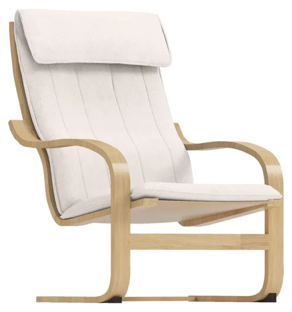 Hometown Market The Heavy Duty Poang Chair Cover Compatible with Ikea Poang Armchair Slipcovers. (Polyester Flax Beige)