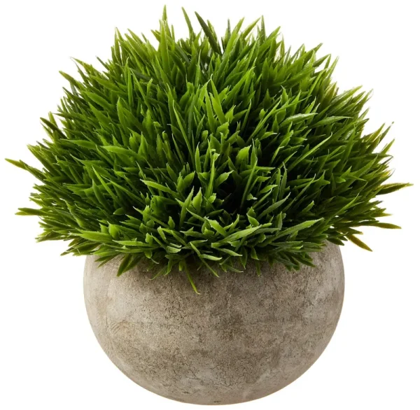 Ogrmar Mini Plastic Artificial Plants Grass in Pot/Small Artificial Faux Greenery/Mini Plants Topiary Shrubs Fake Plants for Bathroom, House