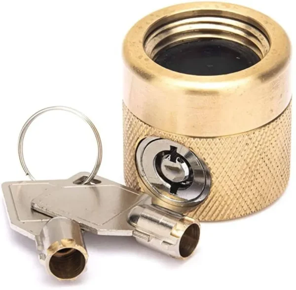 Flow Security Systems | The Faucetlock | Heavy Duty Brass Construction | Prevents Water Theft & secures Outdoor Bibbs | Promotes