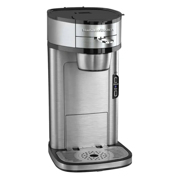 Hamilton Beach Scoop Single Serve Coffee Maker, Fast Brewing, Stainless Steel (49981A)