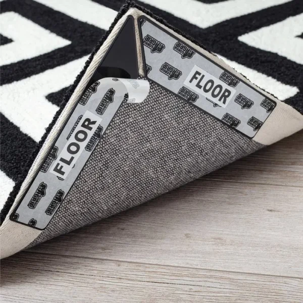Gorilla Grip 16 Pack Rug Gripper Pads, Keep Area Rugs Corners from Curling and Bunching, Reusable Dual-Sided Flexible Sticky Pad, Grips Floor