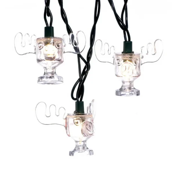 Kurt Adler 10-Light National Lampoon Christmas Vacation Wally World Moose Mug Light Set