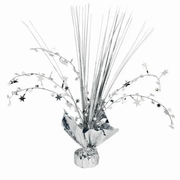 Amscan Foil Spray Centrepiece Party Accessory, Silver, 12"