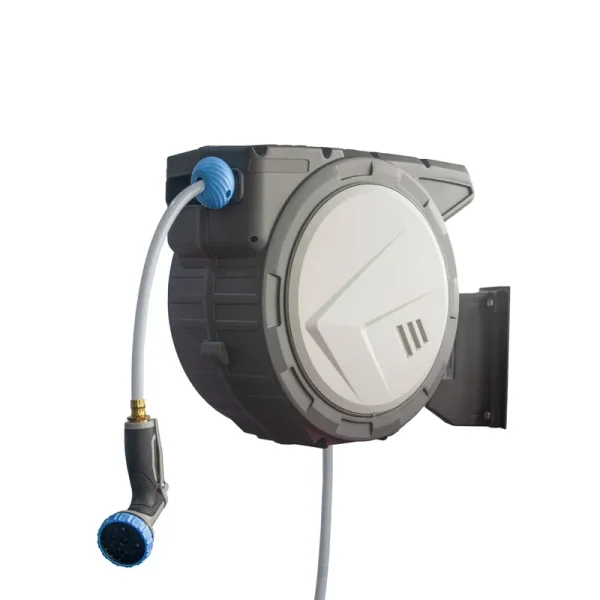 Style Selections Plastic 100-ft Wall-Mount Hose Reel in Gray | HL-FW30
