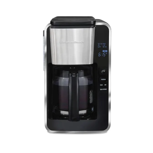 FrontFill Deluxe 12-Cup Black Programmable Drip Coffee Maker