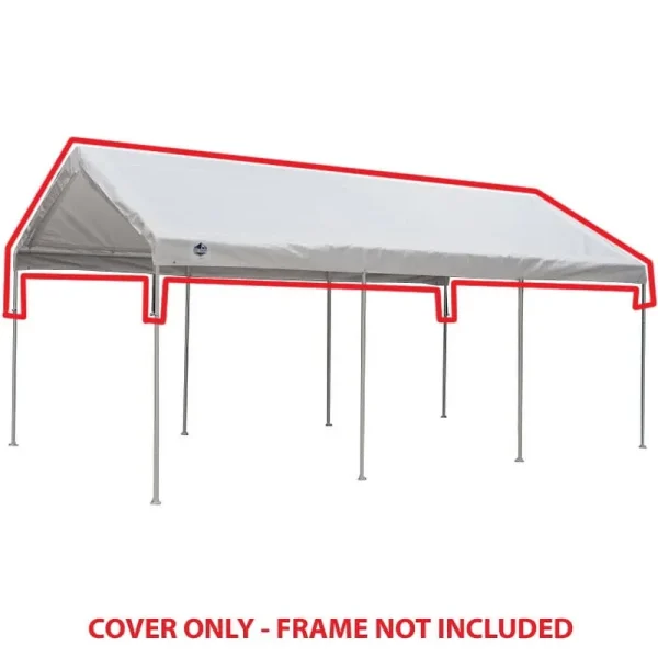 King Canopy 10' x 20' White Drawstring Cover