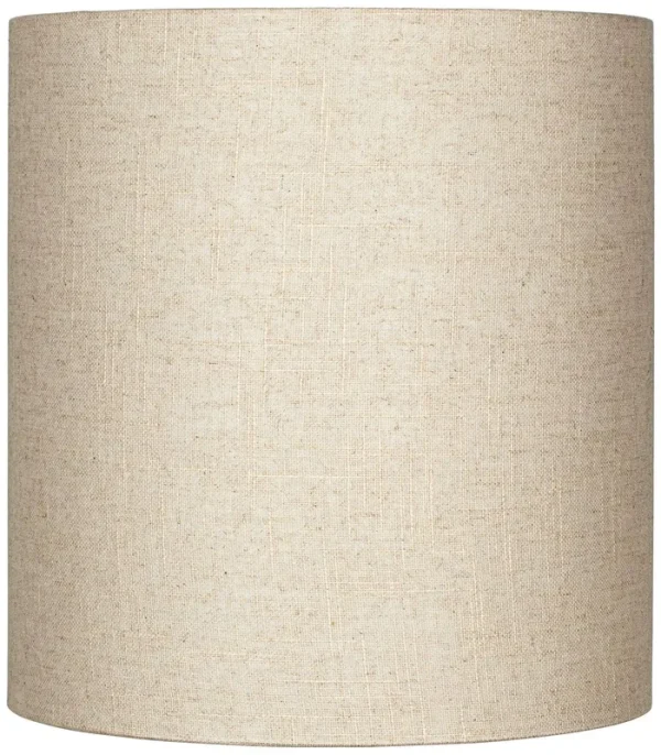 Brentwood Oatmeal Tall Linen Drum Shade 14X14x15 (Spider)