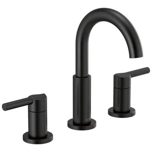 Delta Nicoli Two Handle Widespread Bathroom Faucet 35749LF Matte Black