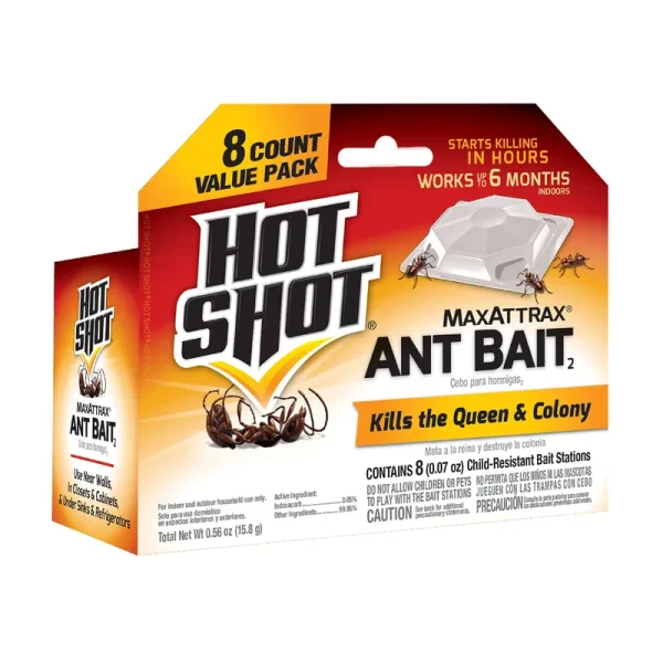 Hot Shot Ant Bait, Value Pack - 8 pack, 0.07 oz ant bait