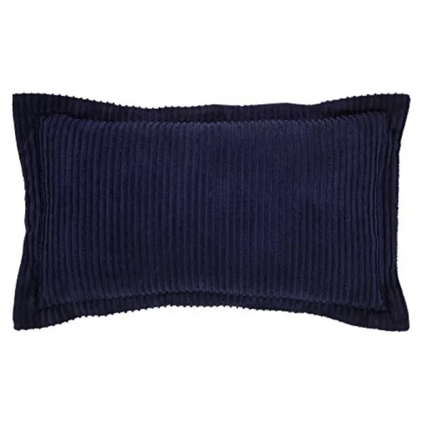 Better Trends Jullian Stripes Design 100% Cotton King Sham Navy, Blue