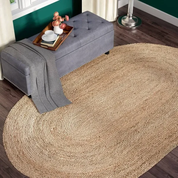 Charlton Home Chatham Light Tan Area Rug - Rug Size: Oval 4' x 6'
