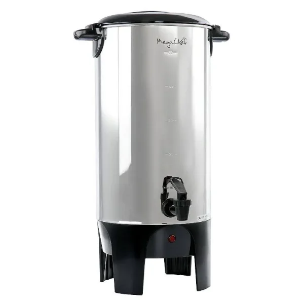 MegaChef 50-Cup Stainless Steel Coffee Urn, Multicolor
