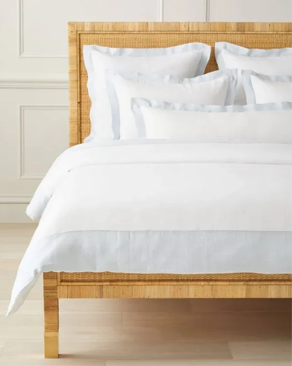 Serena & Lily Salento Linen Duvet - Sky - Twin