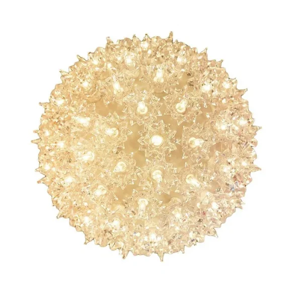 Novelty Lights SS100-CL Commercial Grade Indoor/Outdoor Christmas Starlight Sphere, Clear, 100 Light, 7.5" Diameter, Stackable Plug