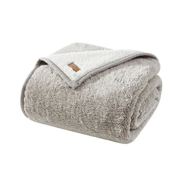 Koolaburra by Ugg Wiona Melange Sherpa Throw, Beig/Green, 50x70