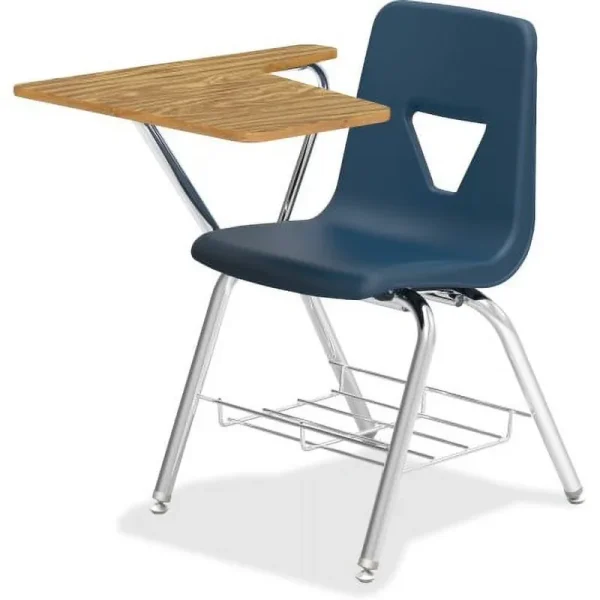 Lorell, LLR99915, Tablet Arm Study Top Student Combo Desk, 2 / Carton, Navy