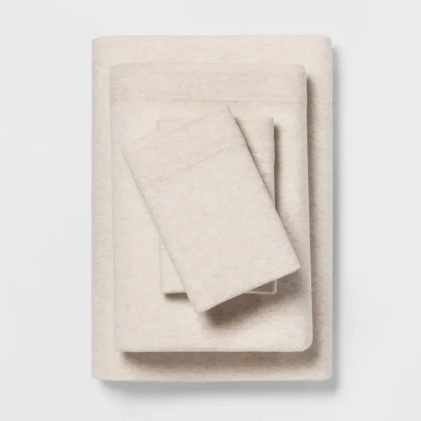 Full Jersey Sheet Set Heather Tan - Room Essentials