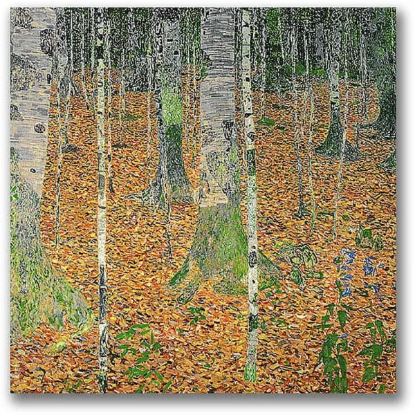 Trademark Fine Art The Birch Wood Canvas Wall Art by Gustav Klimt