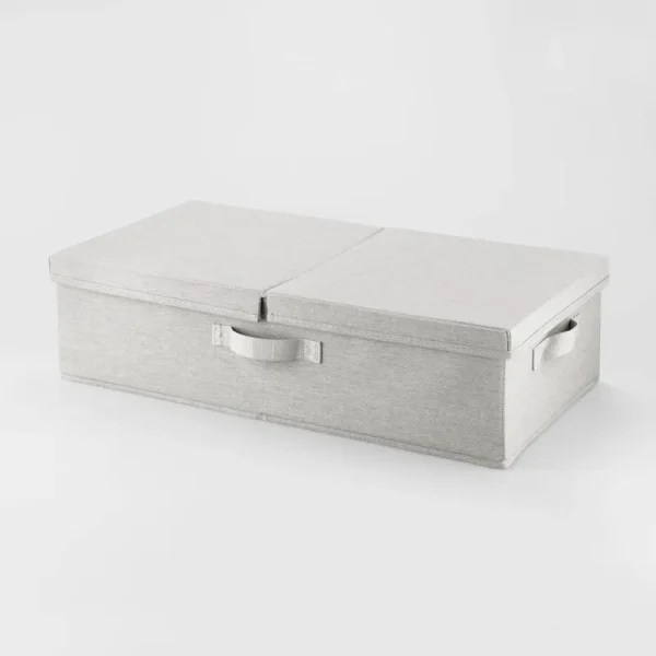 Brightroom Underbed with Lid Light Gray Fabric Bin | Target