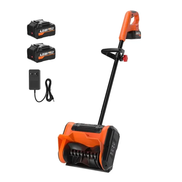 20V Cordless Electric Snow Shovel, 10 - Inch Battery Powered Snow Shovel with 4.0ah & Charger, Lightweight for Decks, Patios, and Walkways