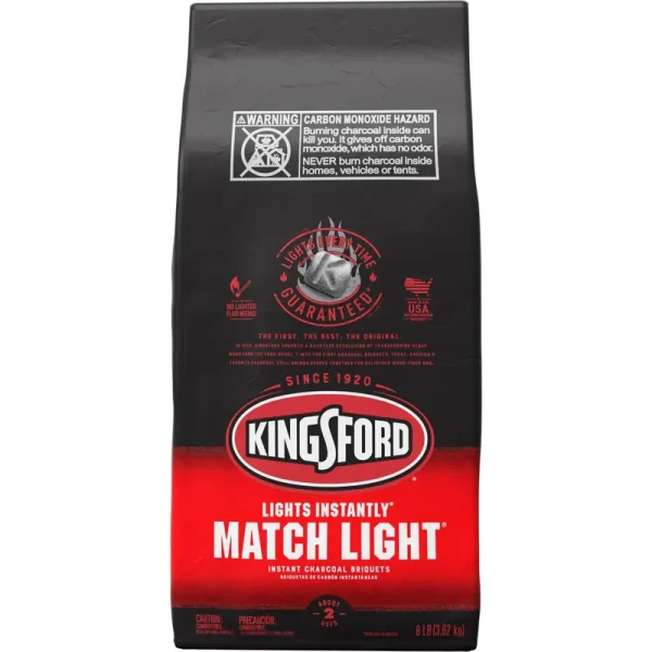 Kingsford Match Light Charcoal Briquets, Instant, Match Light - 8 lb
