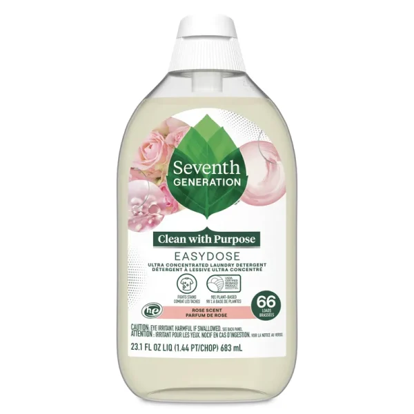 Seventh Generation Easydose Ultra Concentrated Laundry Detergent Rose 23.1 fl oz