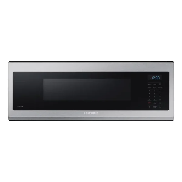 Samsung - 1.1 Cu. ft. Smart Slim Over-The-Range Microwave with 400 CFM Hood Ventilation, Wi-Fi & Voice Control - Stainless Steel