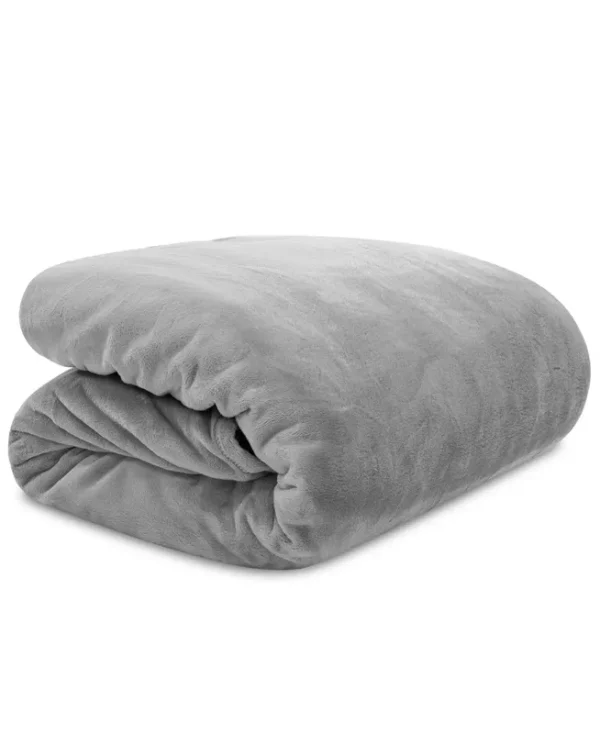 Lauren Ralph Lauren Micromink Plush Blanket, King - Quiet Gray