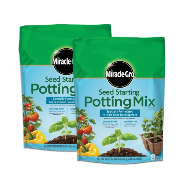 Miracle-Gro 8 Qt. Seed Starting Potting Mix (2-Pack)
