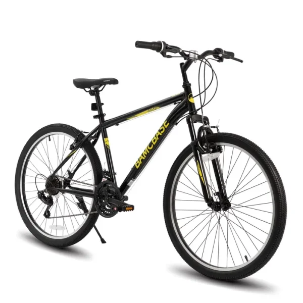 Hiland 26 27.5 29 in Mountain Bike, Mens Womens MTB with 21 Speeds, High - Tensile Steel Frame, V Brake, Hardtail Bicycle for Adults
