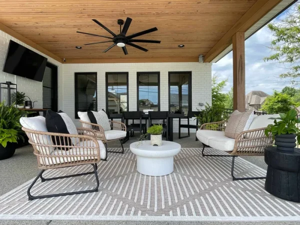 Hauteloom Anah Cream Outdoor Rug - 5'3" x 7' Rectangle