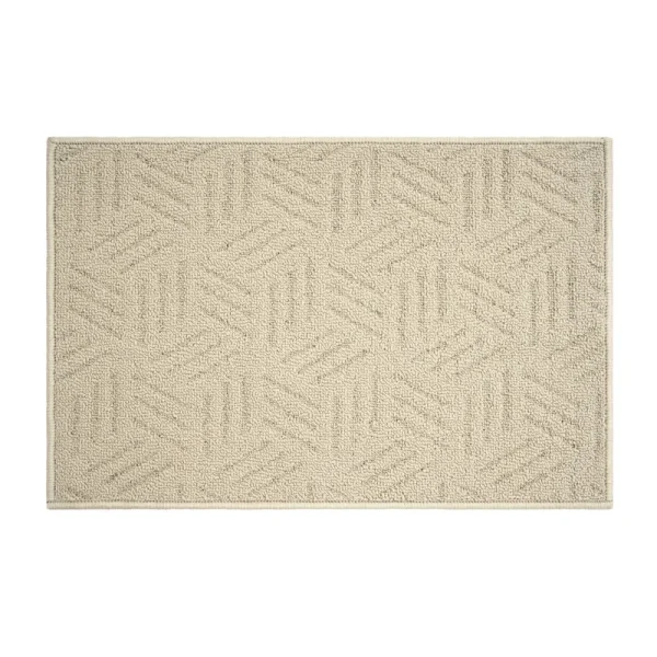 Mainstays Solid High Low Loop Kitchen Mat 18in x 27in Papyrus Beige