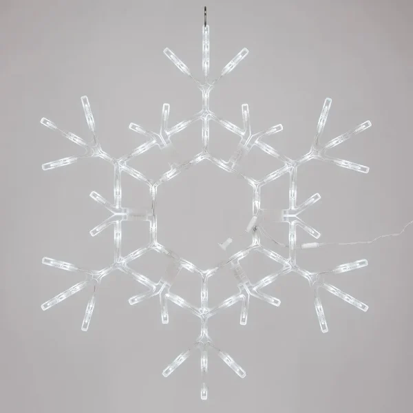 Kringle Traditions LED Folding Snowflake Decoration Lights, Cool White, 36"