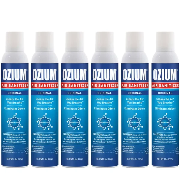 Ozium Air Sanitizer 8 oz. Spray, Size: 8 fl oz Pack of 6
