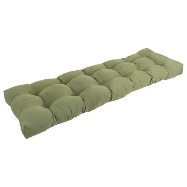 Blazing Needles 60 x 19 in. Tufted Solid Twill Bench Cushion Sage