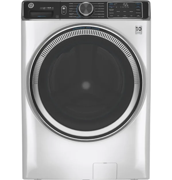 GE 5.0 Cu. ft. White Smart Front Load Washer