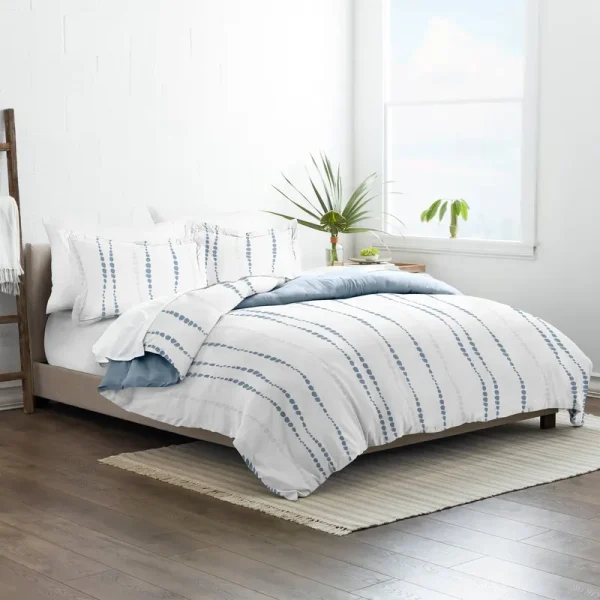 Premium Ultra Soft Navy Urban Vibe Pattern Reversible Full/Queen Microfiber 3-Piece Duvet Cover Set