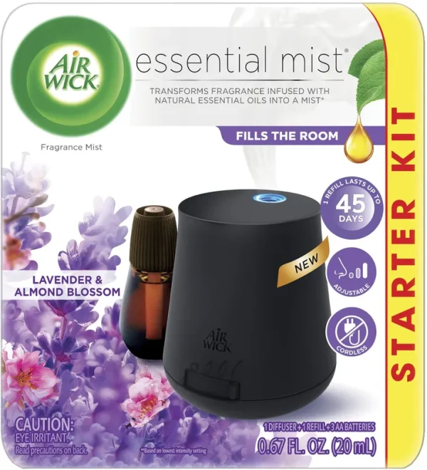 Air Wick Essential Mist Air Freshener, Lavender & Almond Blossom - 0.67 oz refill