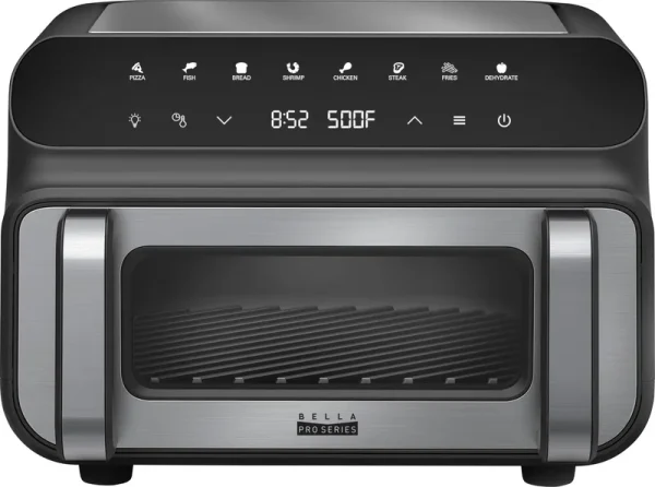 Bella Pro Series - 10.5-qt. 5-in-1 Indoor Grill and Air Fryer - Black