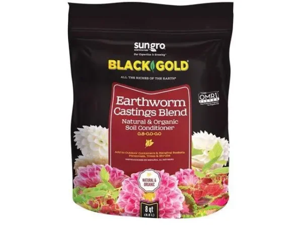 Black Gold 1490302 8 QT P 8 Quart Earthworm Castings Blend